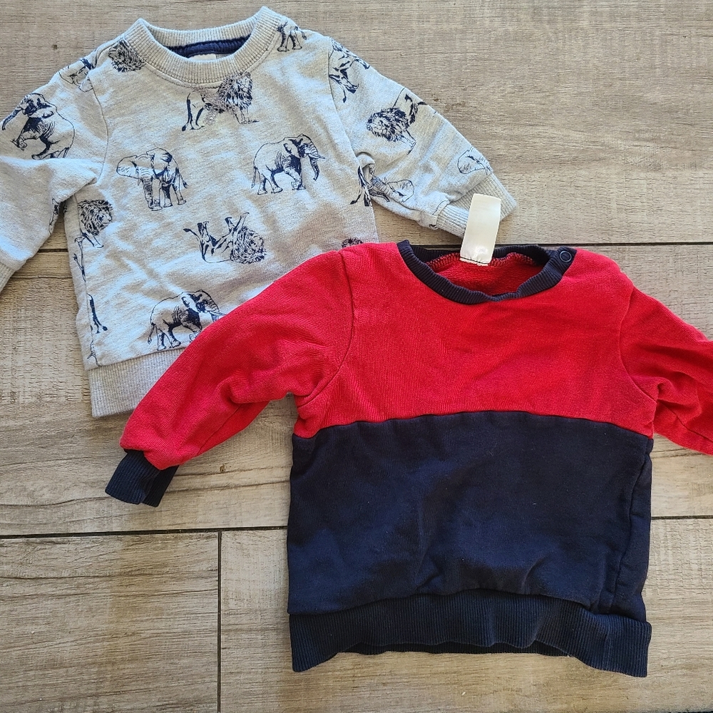 Bundle of two baby boy sweatshirts